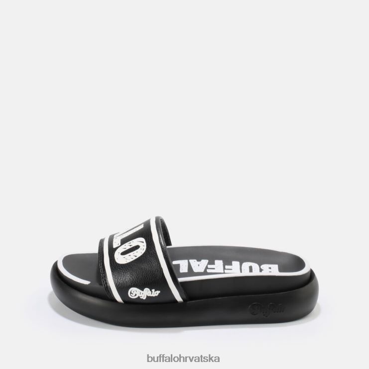crno bijeli Buffalo rey slide vegan |slajdova TDD6T730